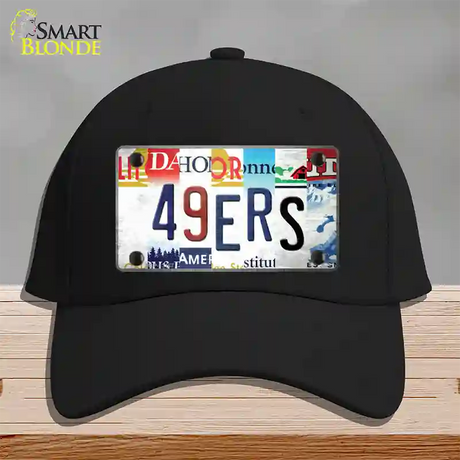 49ers Strip Art Novelty License Plate Hat Tag Cotton / Black