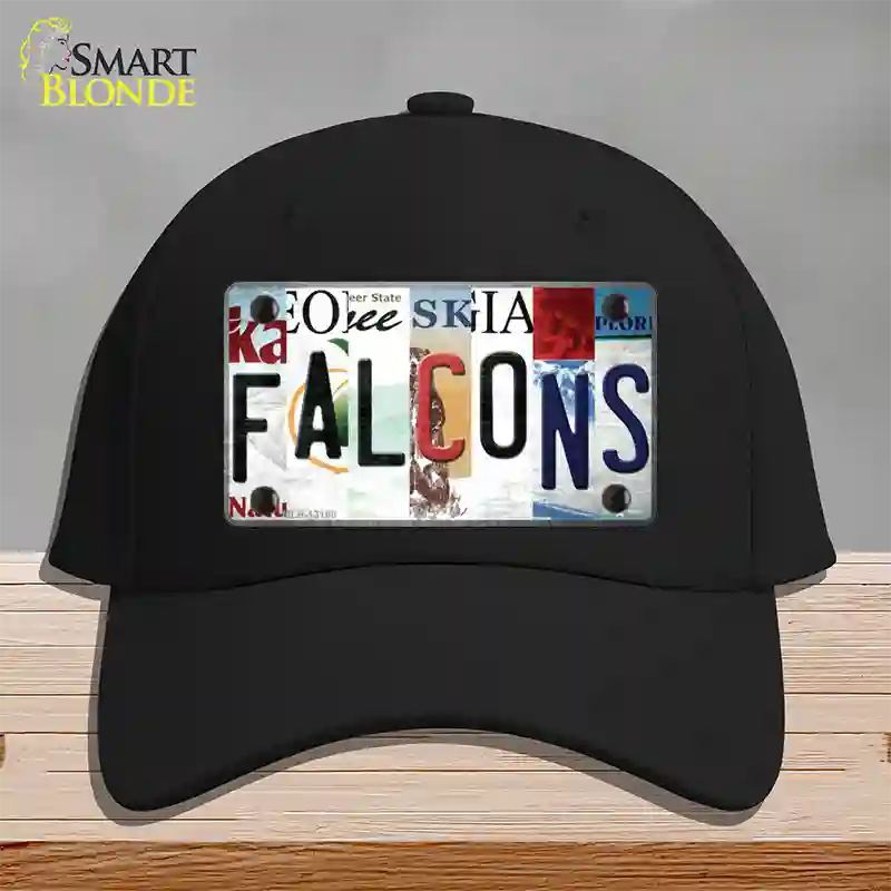 Falcons Strip Art Novelty License Plate Hat Tag Cotton / Black