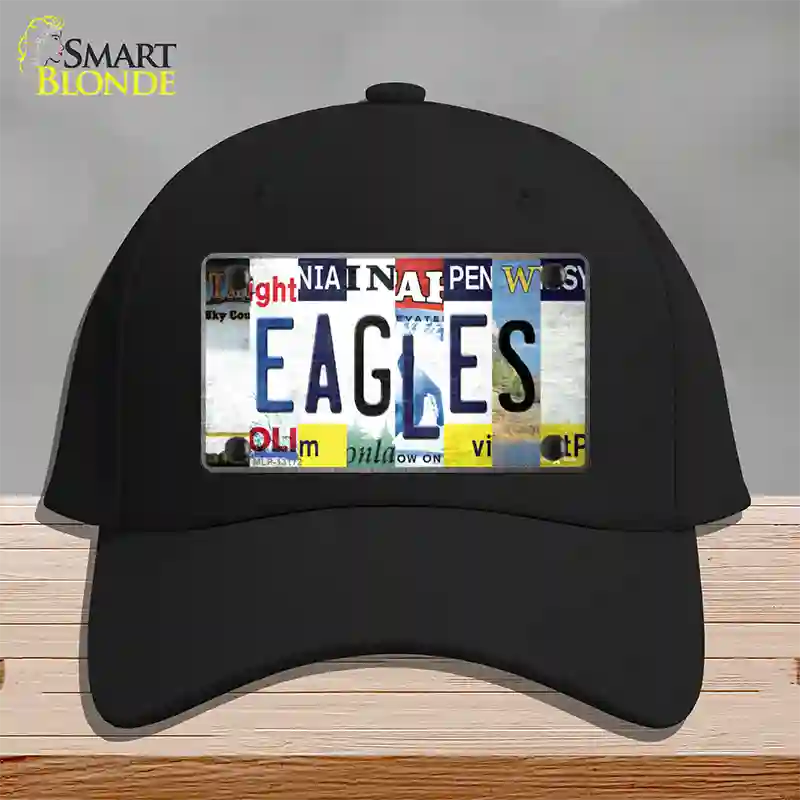 Eagles Strip Art Novelty License Plate Hat Tag Cotton / Black