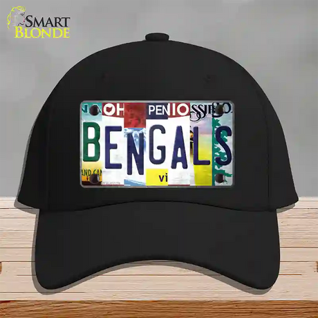 Bengals Strip Art Novelty License Plate Hat Tag Cotton / Black