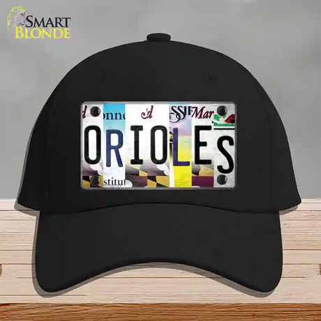 Orioles Strip Art Novelty License Plate Hat Tag Cotton / Black