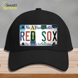 Red Sox Strip Art Novelty License Plate Hat Tag Cotton / Black