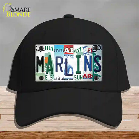 Marlins Strip Art Novelty License Plate Hat Tag Cotton / Black