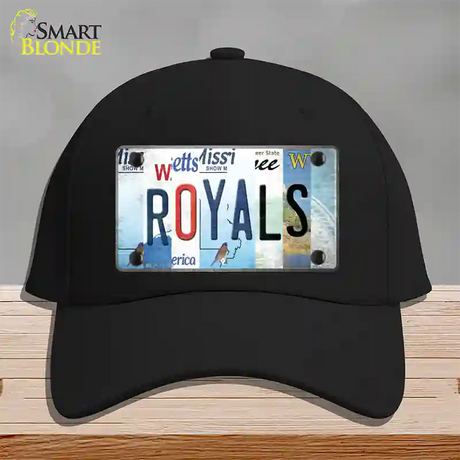 Royals Strip Art Novelty License Plate Hat Tag Cotton / Black