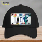 Twins Strip Art Novelty License Plate Hat Tag Cotton / Black