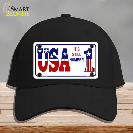 USA Still 1 Novelty License Plate Hat Cotton / Black