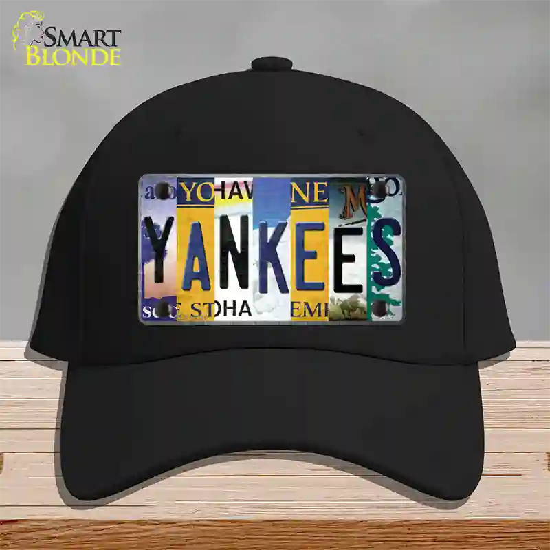 Yankees Strip Art Novelty License Plate Hat Tag Cotton / Black