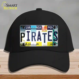 Pirates Strip Art Novelty License Plate Hat Tag Cotton / Black