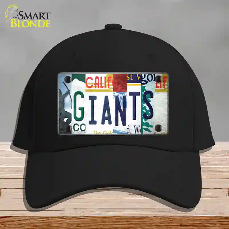 Giants Baseball Strip Art Novelty License Plate Hat Tag Cotton / Black