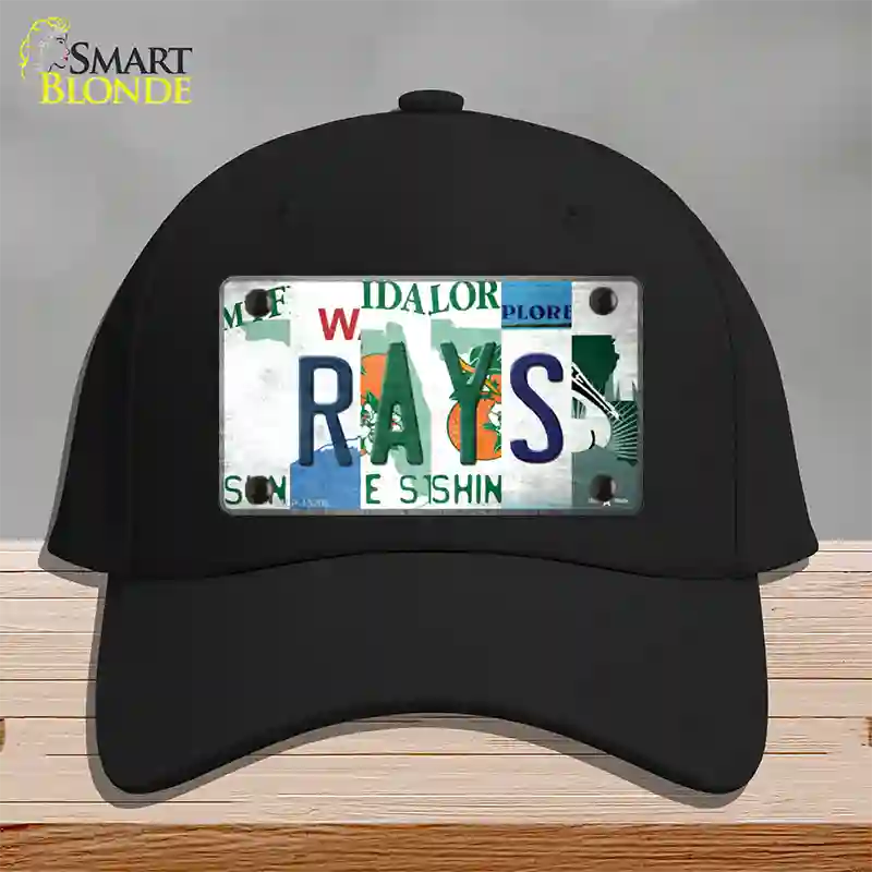 Rays Strip Art Novelty License Plate Hat Tag Cotton / Black