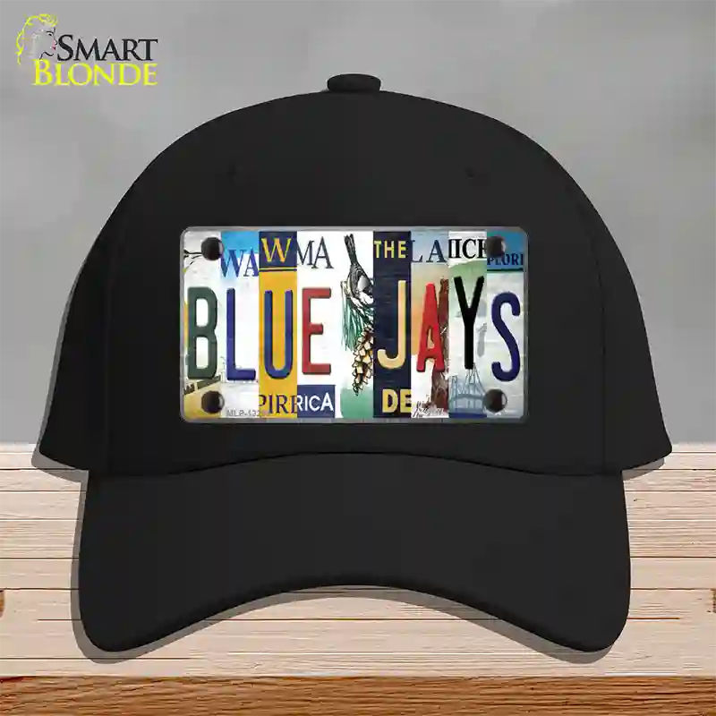 Blue Jays Strip Art Novelty License Plate Hat Tag Cotton / Black