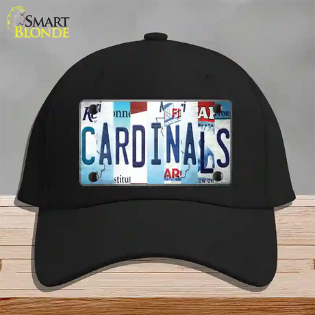 Cardinals Baseball Strip Art Novelty License Plate Hat Tag Cotton / Black