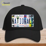 Nationals Strip Art Novelty License Plate Hat Tag Cotton / Black