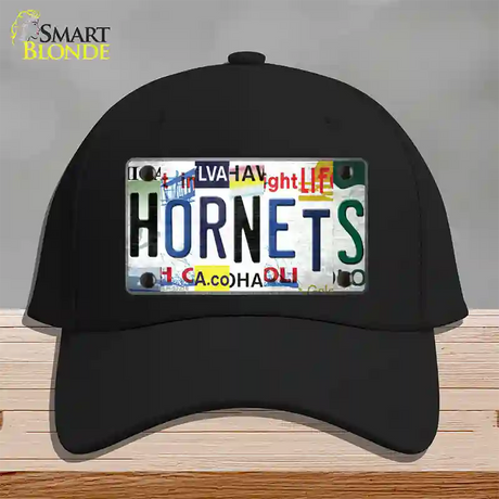 Hornets Strip Art Novelty License Plate Hat Tag Cotton / Black