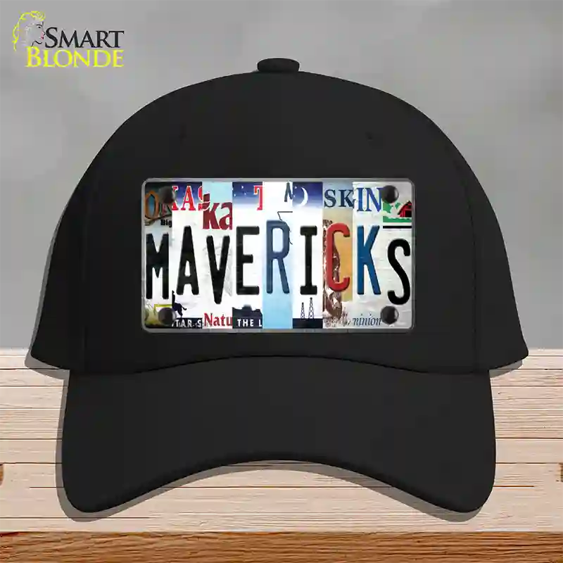 Mavericks Strip Art Novelty License Plate Hat Tag Cotton / Black