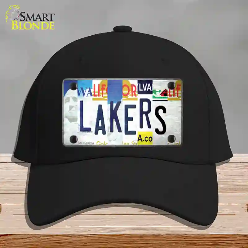 Lakers Strip Art Novelty License Plate Hat Tag Cotton / Black