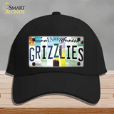 Grizzlies Strip Art Novelty License Plate Hat Tag Cotton / Black