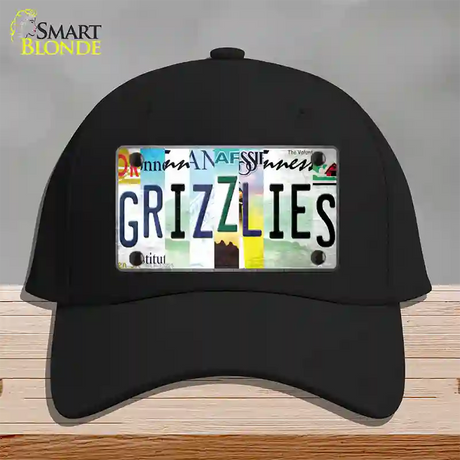 Grizzlies Strip Art Novelty License Plate Hat Tag Cotton / Black