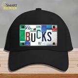 Bucks Strip Art Novelty License Plate Hat Tag Cotton / Black