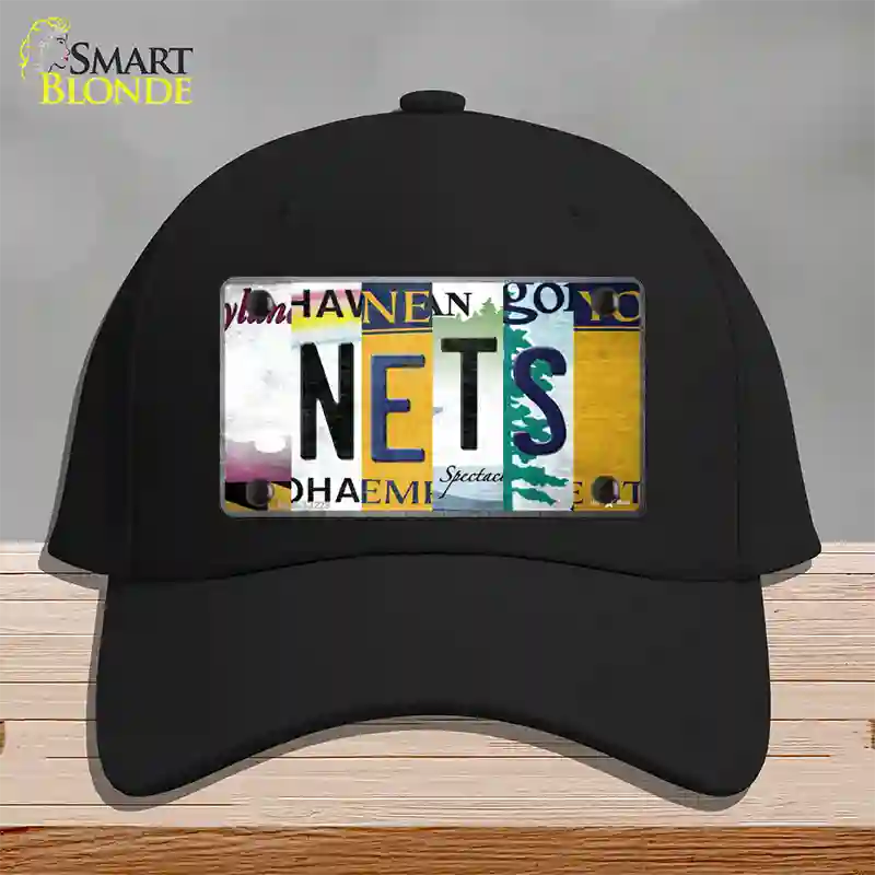 Nets Strip Art Novelty License Plate Hat Tag Cotton / Black