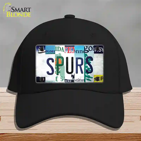 Spurs Strip Art Novelty License Plate Hat Tag Cotton / Black