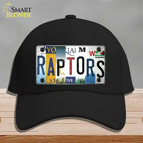 Raptors Strip Art Novelty License Plate Hat Tag Cotton / Black