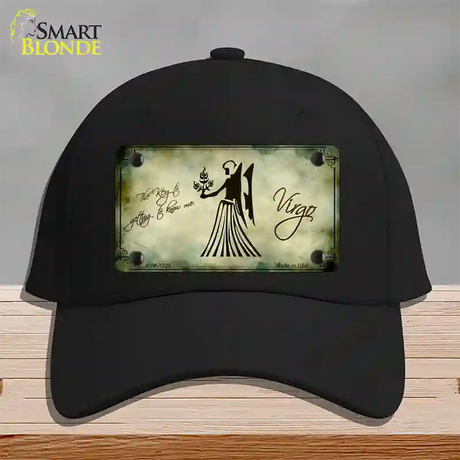 Virgo Zodiac Novelty License Plate Hat Cotton / Black