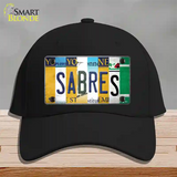 Sabres Strip Art Novelty License Plate Hat Tag Cotton / Black