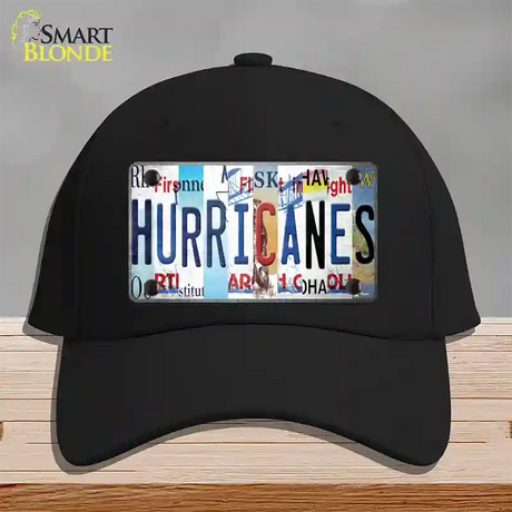 Hurricanes Strip Art Novelty License Plate Hat Tag Cotton / Black