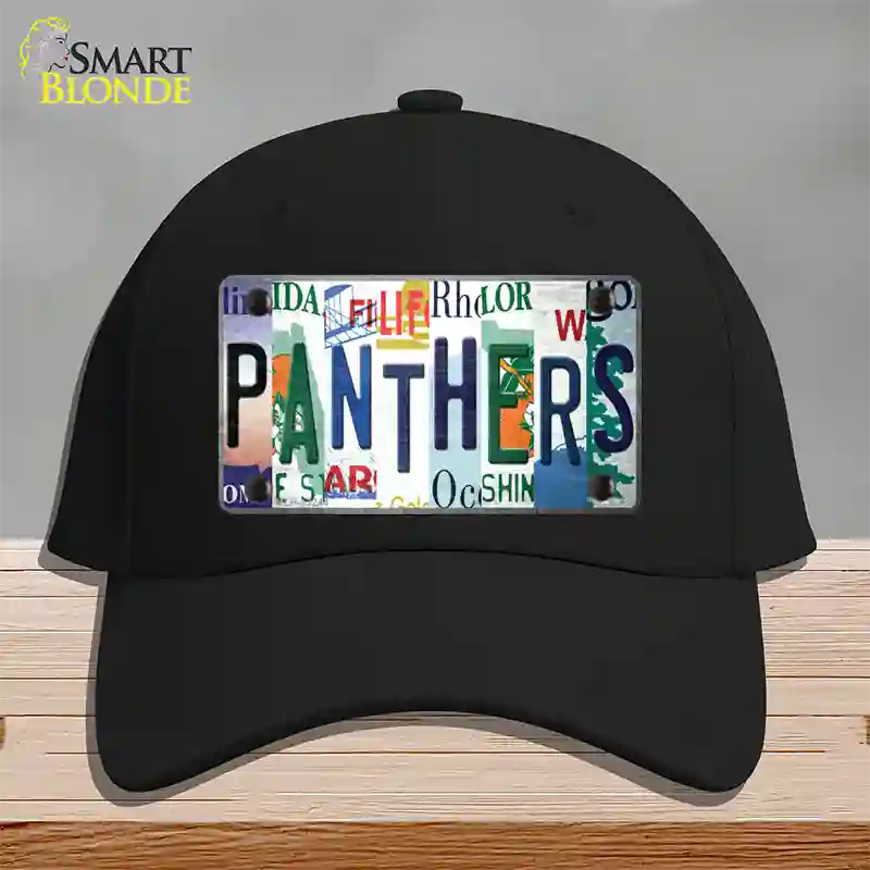 Panthers Hockey Strip Art Novelty License Plate Hat Tag Cotton / Black