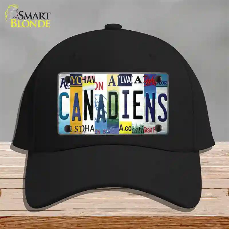 Canadiens Strip Art Novelty License Plate Hat Tag Cotton / Black