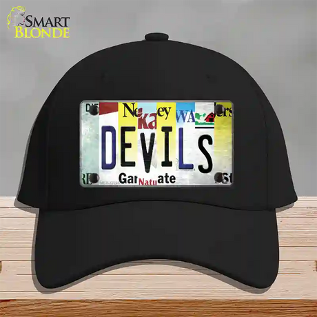 Devils Strip Art Novelty License Plate Hat Tag Cotton / Black