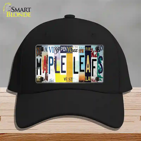 Maple Leafs Strip Art Novelty License Plate Hat Tag Cotton / Black