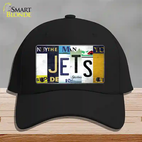 Jets Hockey Strip Art Novelty License Plate Hat Tag Cotton / Black