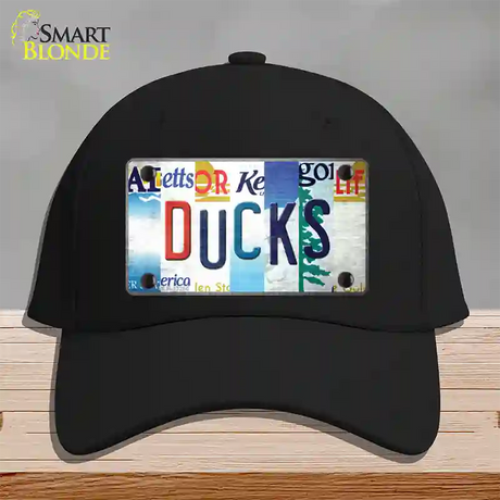 Ducks Strip Art Novelty License Plate Hat Tag Cotton / Black