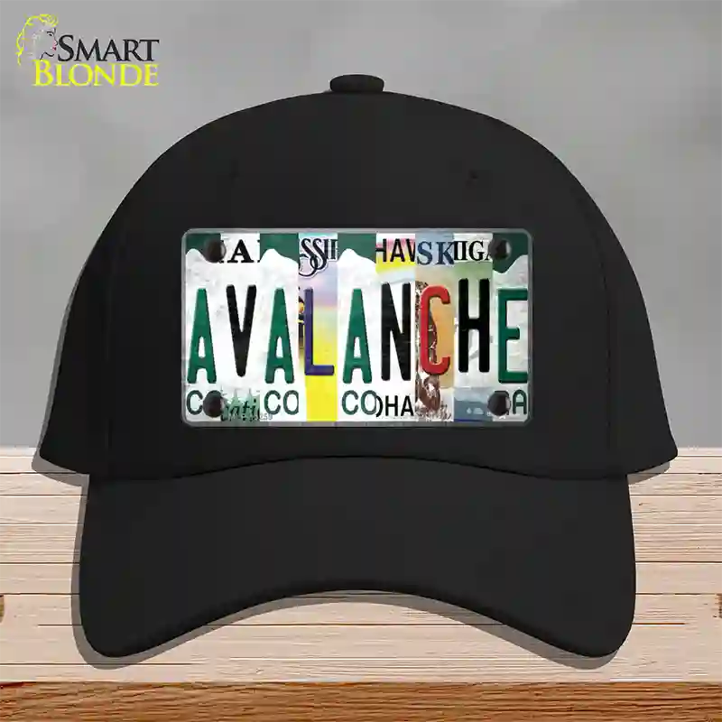 Avalanche Strip Art Novelty License Plate Hat Tag Cotton / Black