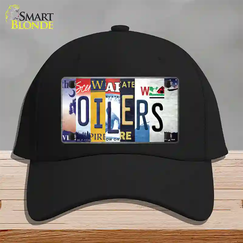 Oilers Strip Art Novelty License Plate Hat Tag Cotton / Black