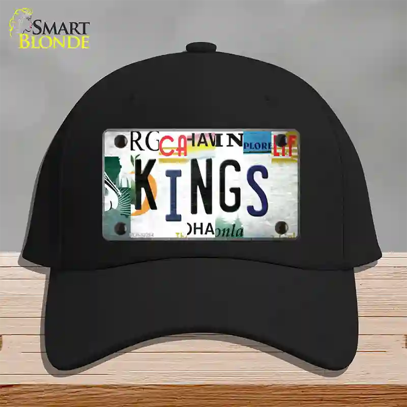 Kings Hockey Strip Art Novelty License Plate Hat Tag Cotton / Black