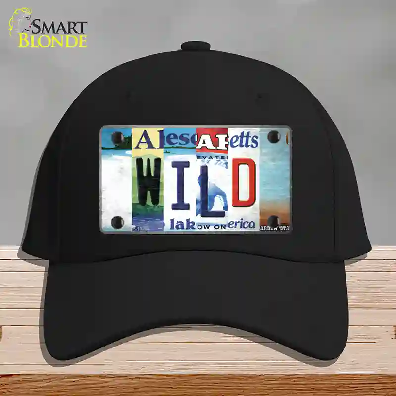 Wild Strip Art Novelty License Plate Hat Tag Cotton / Black