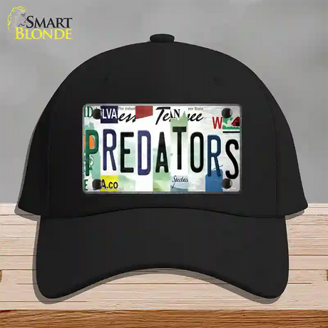 Predators Strip Art Novelty License Plate Hat Tag Cotton / Black