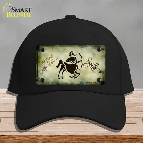 Sagittarius Zodiac Novelty License Plate Hat Cotton / Black