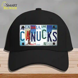 Canucks Strip Art Novelty License Plate Hat Tag Cotton / Black