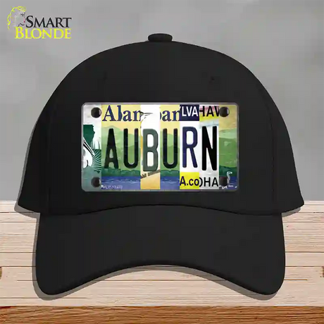 Auburn Strip Art Novelty License Plate Hat Tag Cotton / Black