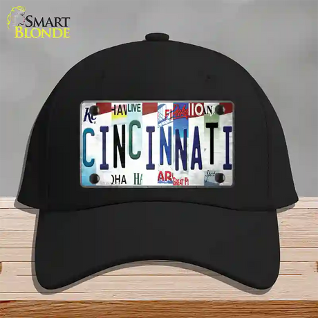 Cincinnati Strip Art Novelty License Plate Hat Tag Cotton / Black