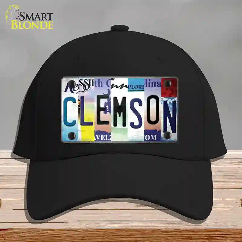 Clemson Strip Art Novelty License Plate Hat Tag Cotton / Black