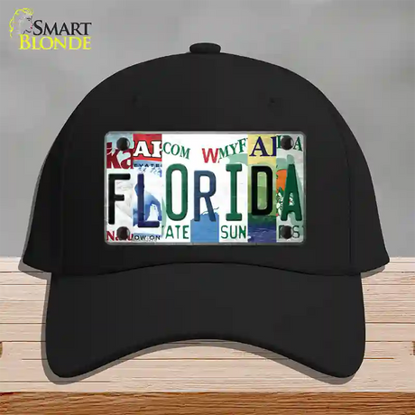 Florida Strip Art Novelty License Plate Hat Tag Cotton / Black