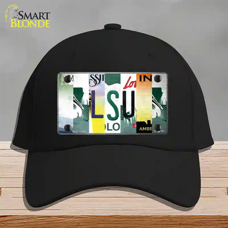 LSU Strip Art Novelty License Plate Hat Tag Cotton / Black