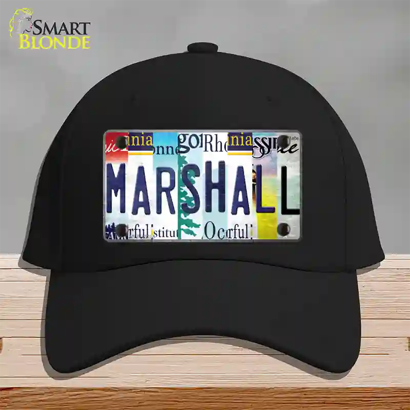 Marshall Strip Art Novelty License Plate Hat Tag Cotton / Black