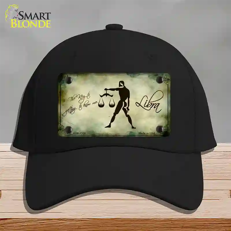 Libra Zodiac Novelty License Plate Hat Cotton / Black