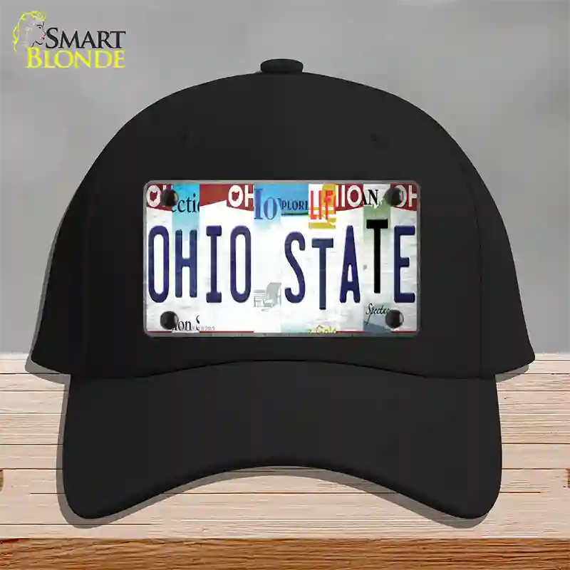 Ohio State Strip Art Novelty License Plate Hat Tag Cotton / Black